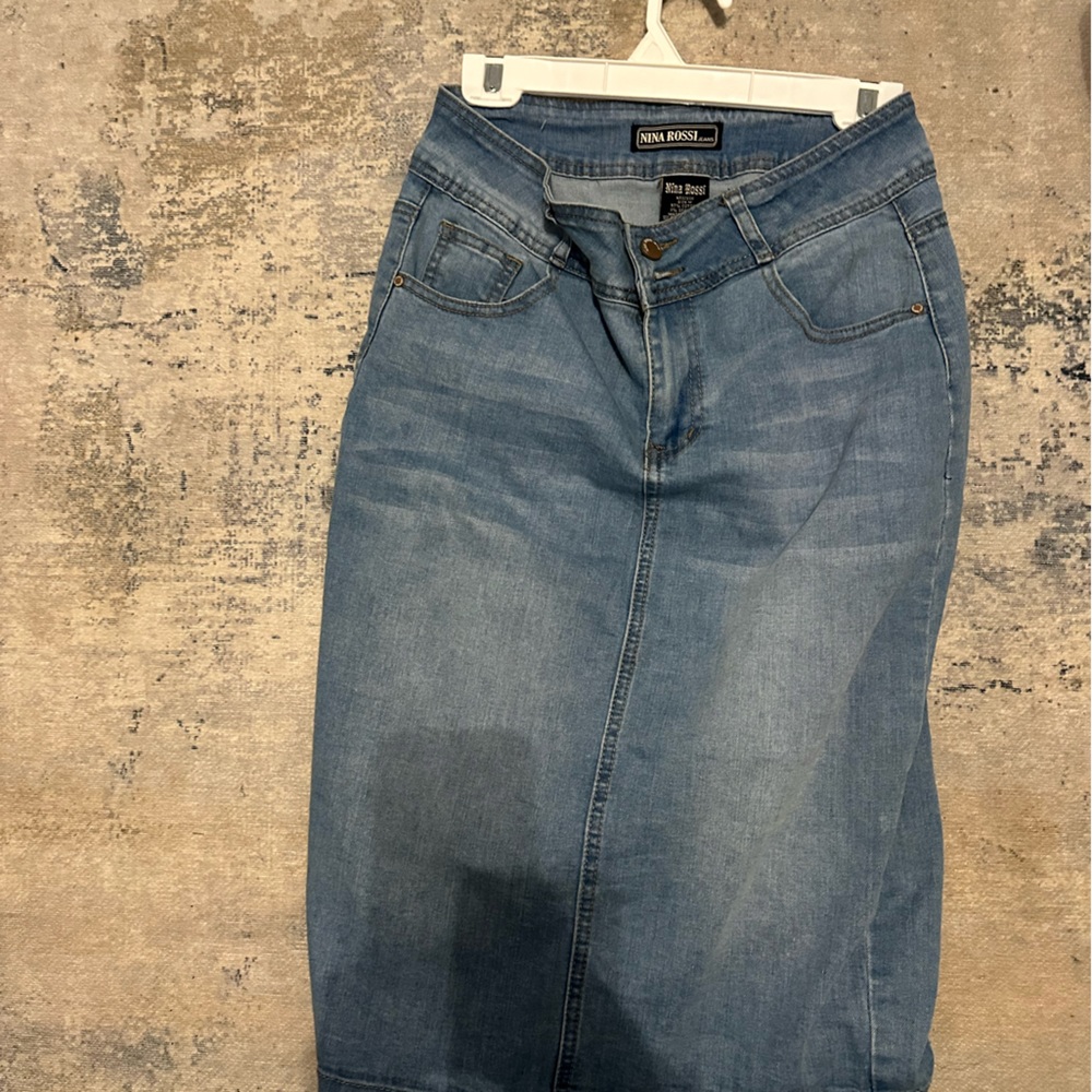 MIDI denim skirt